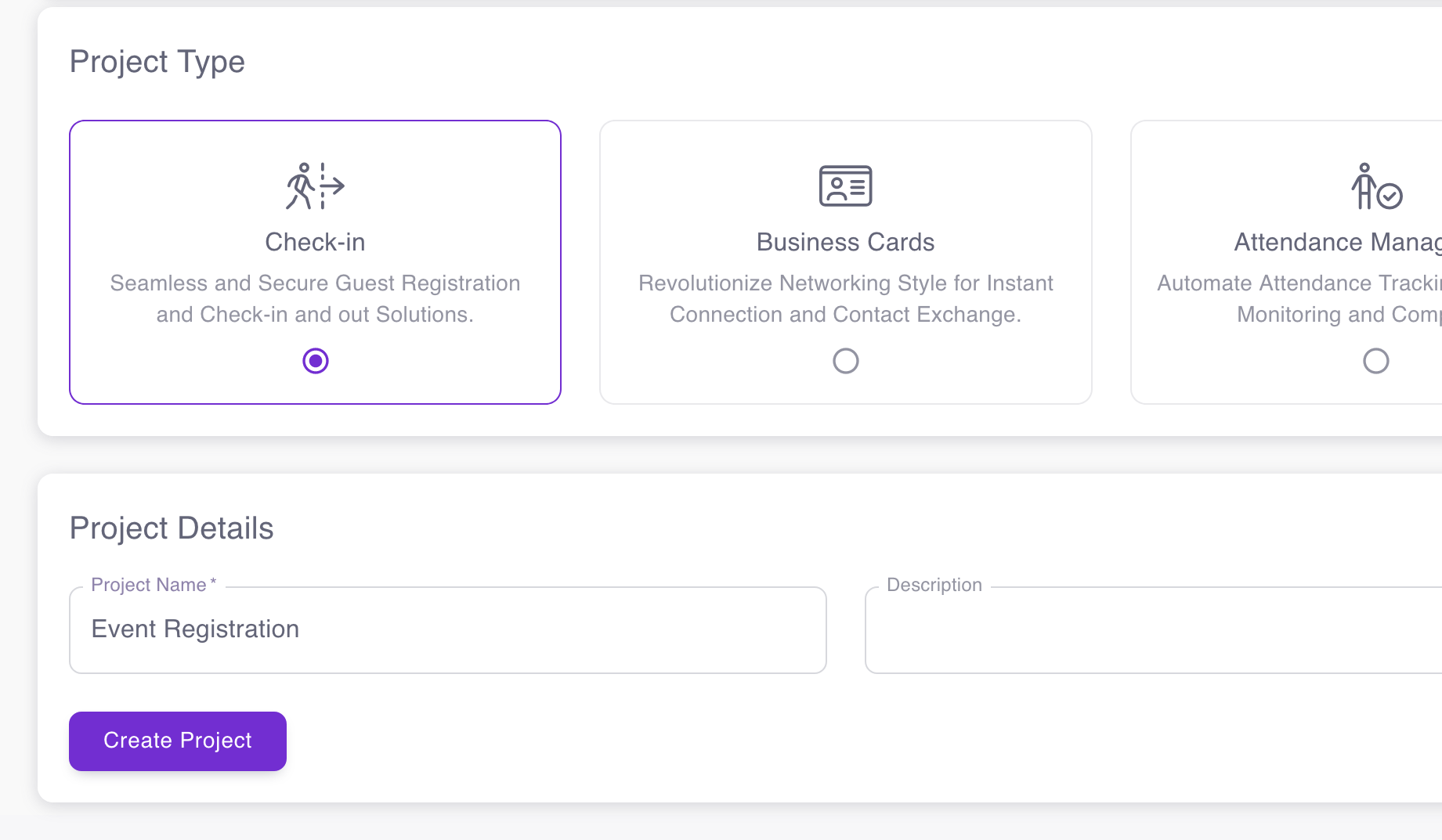 Create Event Check-In Project - Step 1