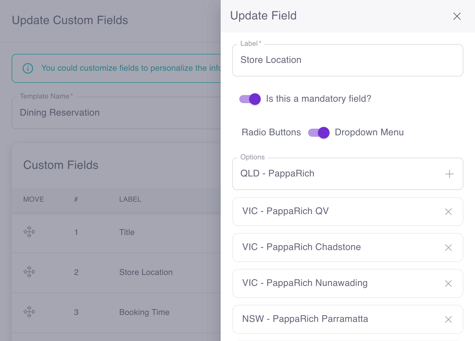 Add Location Selection Field - Step 2
