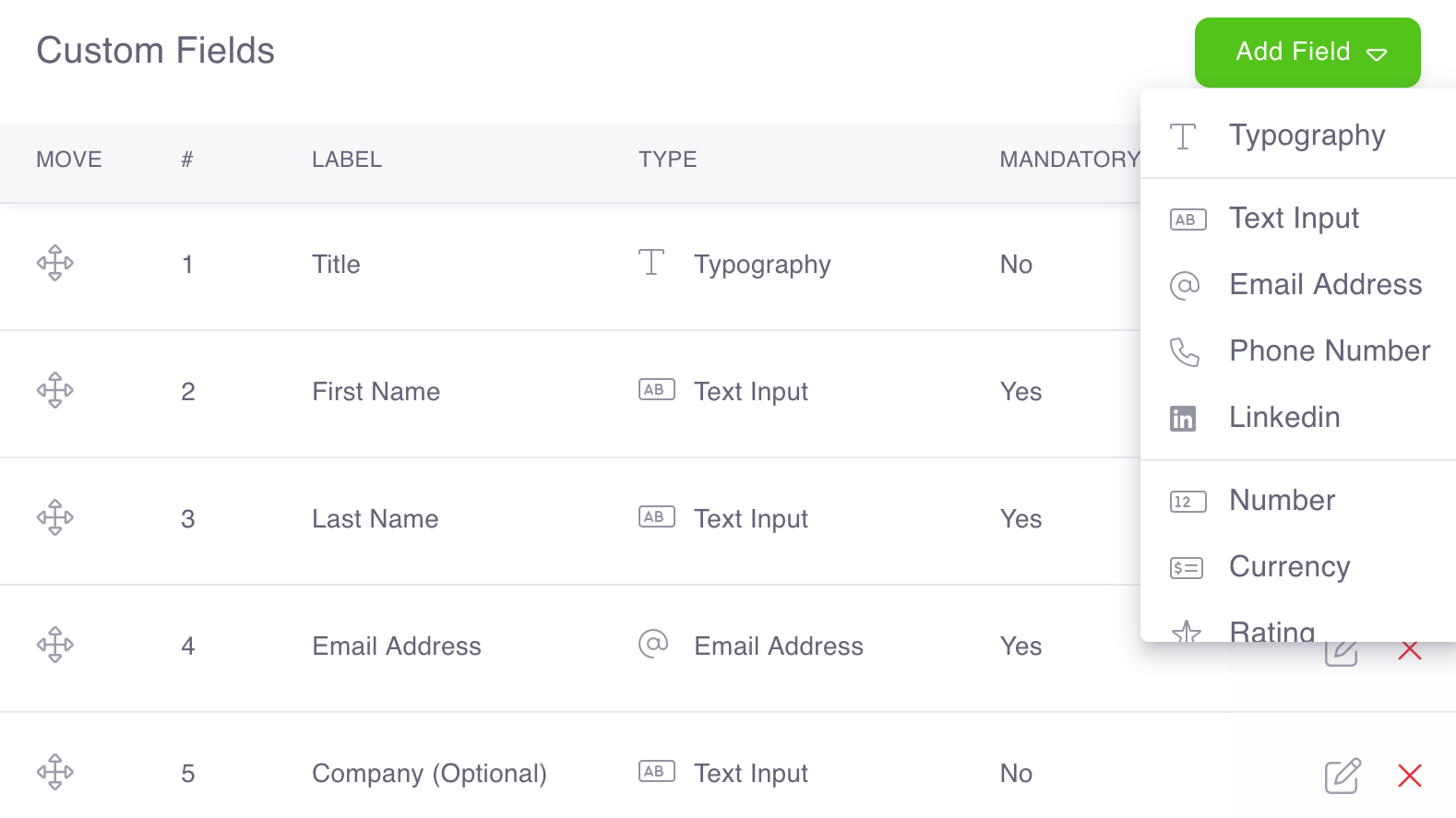 Create Registration Form Template - Step 2