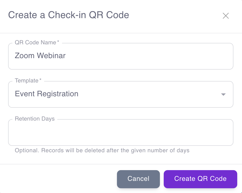Generate Event QR Code - Step 3